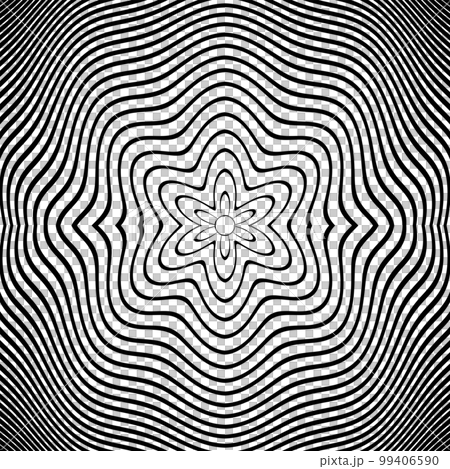 Abstract Radial Pattern. Wavy Lines Texture. Vector Illustration. 99406590