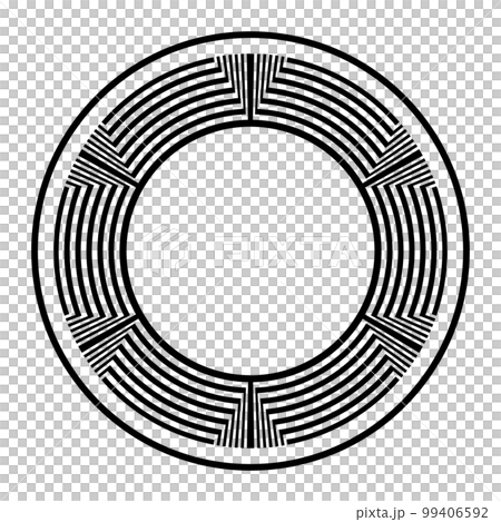 Abstract Geometric Circle Pattern for Decorative Round Frame. Vector Art. 99406592