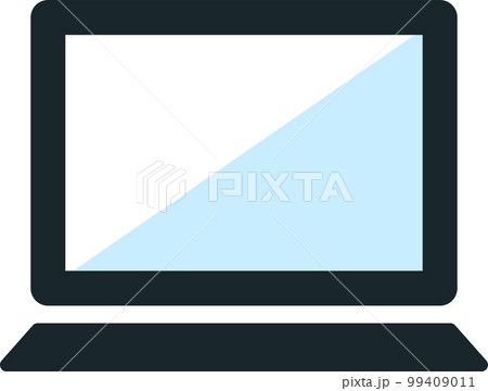 パソコンのシンプルなモノクロイラスト パソコンのシンプルなモノクロイラスト 99409011