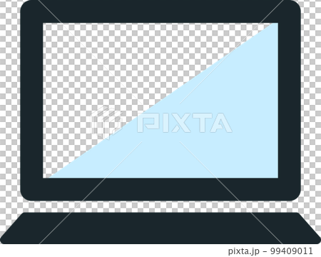 パソコンのシンプルなモノクロイラスト パソコンのシンプルなモノクロイラスト 99409011