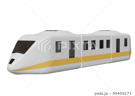 3d bullet train cartoon, sky train transport toy, summer travel service, planning traveler tourism train isolated. 3d render illustration 99409271