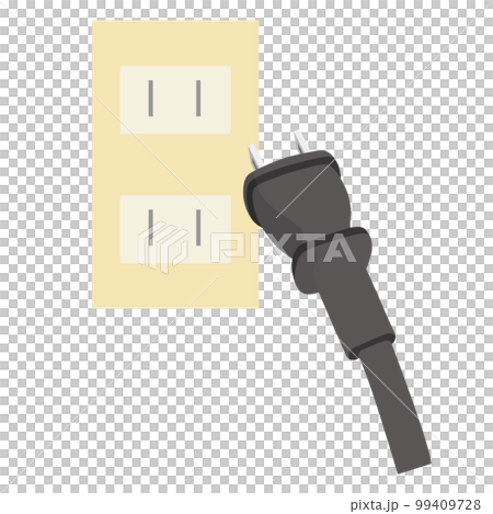 コンセントからプラグを抜いたベクターイラスト コンセントからプラグを抜いたベクターイラスト 99409728
