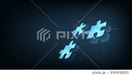 Completing puzzle concept, the symbol of completing. 99409800