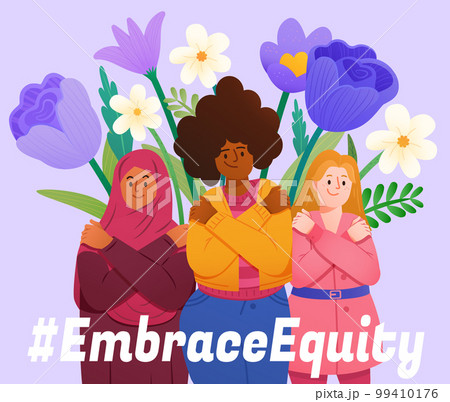 Women's Day Embrace Equity Posterのイラスト素材 [99410176] - PIXTA