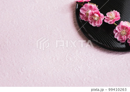 梅の花　和風背景素材 99410263