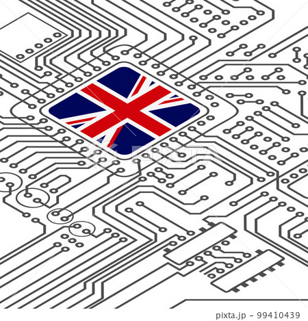 Electric circuit perspective UK microchip 99410439