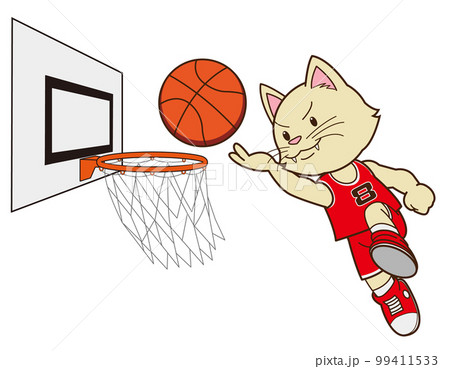 バスケのネコちゃん（ランニングシュート） 99411533