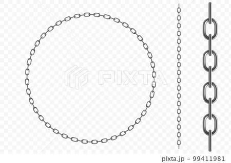 Round frame made of metal chain 99411981