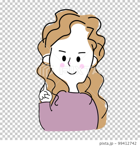 【解說】女性面部表情的簡單手繪上半身插畫(單品) 【解說】女性面部表情的簡單手繪上半身插畫(單品) 99412742