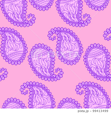 Paisley. A pattern based on the traditional textile figure "Turkish cucumber" or "Paisley". Vintage style Paisley. A pattern based on the traditional textile figure "Turkish cucumber" or "Paisley". Vintage style 99413499