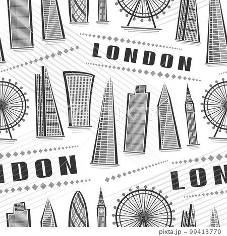 Vector London Seamless Pattern 99413770
