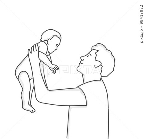 Happy father raises the child. Happy father raises the child. 99413922