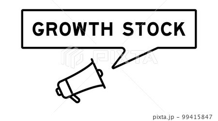 Megaphone icon with speech bubble in word growth stock on white background Megaphone icon with speech bubble in word growth stock on white background 99415847