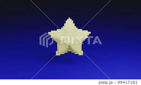 3DCG ブロックおもちゃ風の星空 99417161