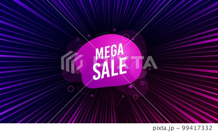 Sunburst ray beam banner. Mega sale sticker. Discount banner shape. Coupon bubble icon. Offer explosion background. Sun burst ray effect. Mega sale badge. Vector Sunburst ray beam banner. Mega sale sticker. Discount banner shape. Coupon bubble icon. Offer explosion background. Sun burst ray effect. Mega sale badge. Vector 99417332