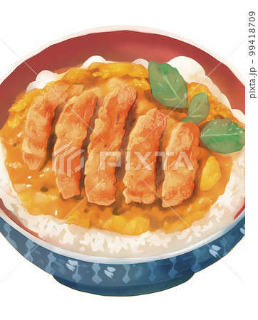 カツ丼 水彩画「AI生成画像」 カツ丼 水彩画「AI生成画像」 99418709