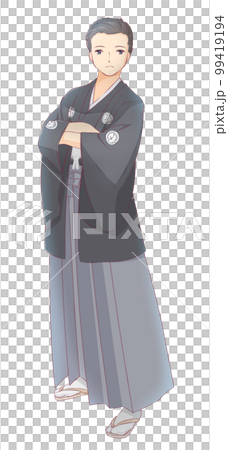 帶冠飾袴的男人 - 面無表情 99419194