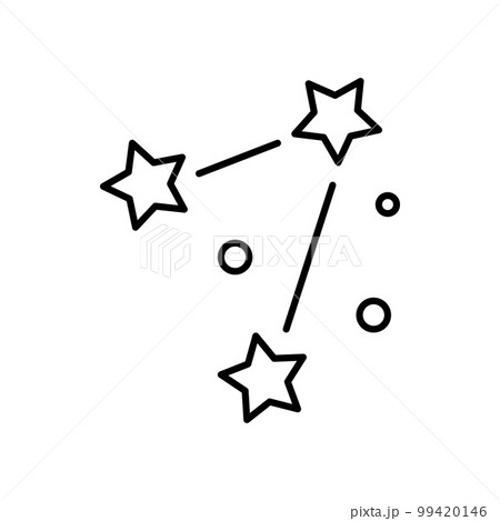Constellation with Stars Astrology Sign Black Thin Line Icon Element for Web and App Design. Vector illustration 99420146