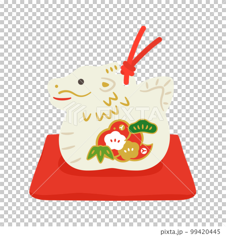 龍年土鐘生肖賀年卡素材 99420445