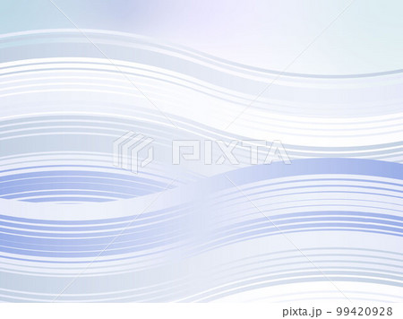 綺麗な流線WAVE抽象背景2302212／ブルー 99420928