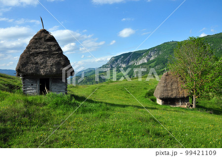 Abandoned barn, cabin in the mountains Abandoned barn, cabin in the mountains 99421109