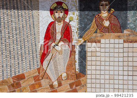 Religious christian mosaics in Ta Pinu, Malta 99421235