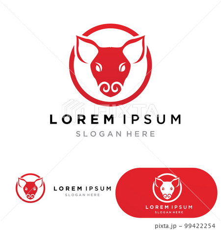 Pig logo and symbol vector template 99422254