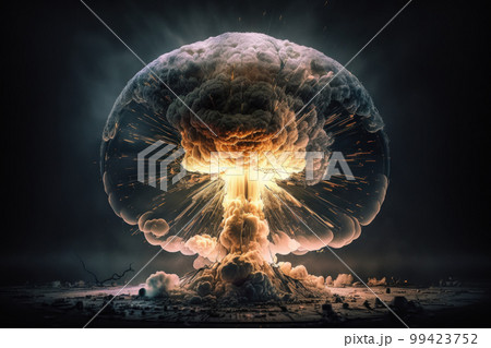 核爆発のアブストラクトイメージ 99423752