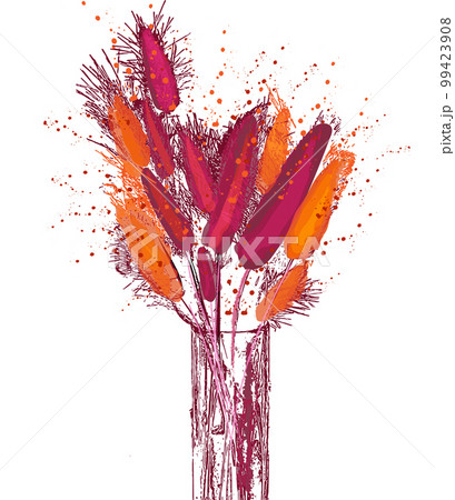 Colorful down floral decoration vector watercolor 99423908