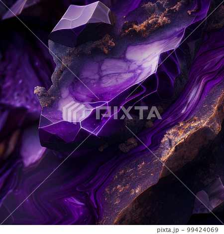 Texture of the mineral charoite, purple lilac magenta beautiful color, unusual transitions and overflows, unusual colorful background 99424069