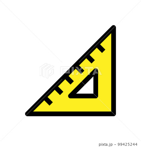 Education ruler icon line isolated on white background. Black flat thin icon on modern outline style. Linear symbol and editable stroke. Simple and pixel perfect stroke vector illustration Education ruler icon line isolated on white background. Black flat thin icon on modern outline style. Linear symbol and editable stroke. Simple and pixel perfect stroke vector illustration 99425244