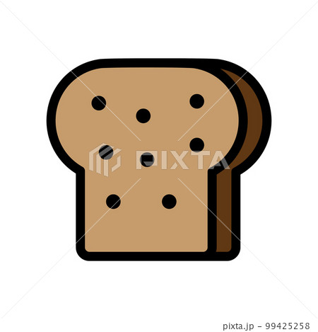 Bread toast line icon isolated on white background. Black flat thin icon on modern outline style. Linear symbol and editable stroke. Simple and pixel perfect stroke vector illustration 99425258