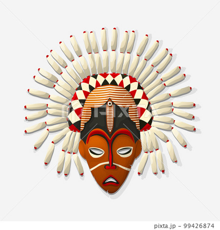 Wooden tribal mask 1 99426874
