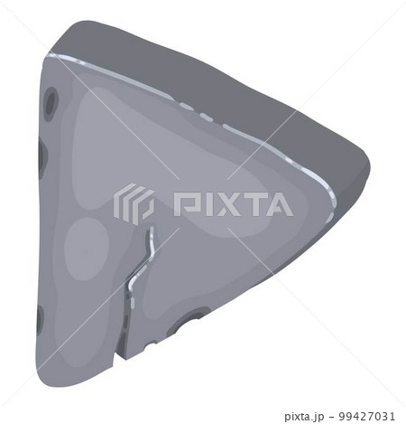 Stone plate, board, banner for games. GUI design element. Rock, metal panel, button, key, frame, arrow, object for navigation. Flat vector illustration isolated on white background 99427031