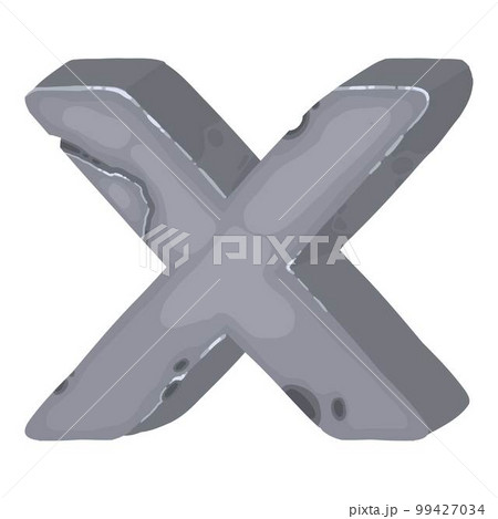 Stone plate, board, banner for games. GUI design element. Rock, metal panel, button, key, frame, arrow, object for navigation. Flat vector illustration isolated on white background 99427034