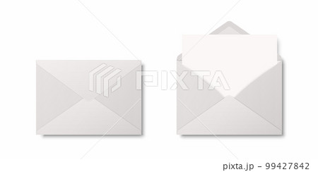Vector Realistic Blank White Closed, Opened Envelopes with Letter Inside. Folded, Unfolded White Envelope Icon, Mockup Set Closeup Isolated. Message, Alert, Congratulations, Surprise, Secret Concept Vector Realistic Blank White Closed, Opened Envelopes with Letter Inside. Folded, Unfolded White Envelope Icon, Mockup Set Closeup Isolated. Message, Alert, Congratulations, Surprise, Secret Concept 99427842