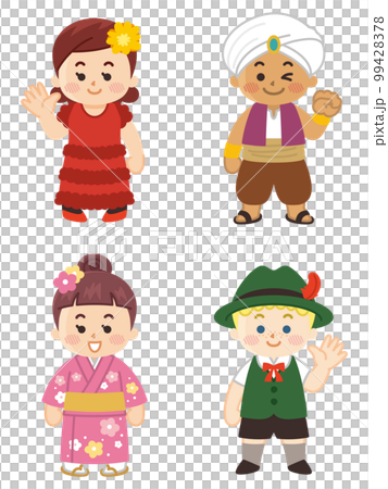 世界的孩子，種族，國籍，和平 99428378