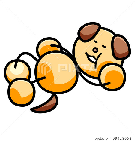 だらけるわんまるのイラスト　犬 99428652