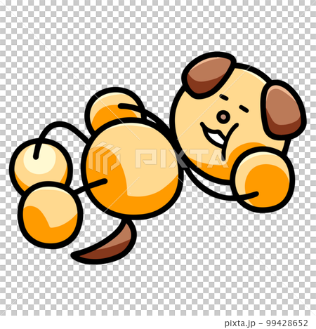 だらけるわんまるのイラスト　犬 99428652