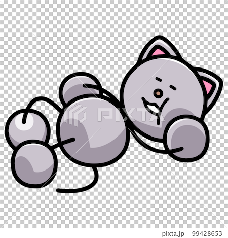 だらけるにゃんまるのイラスト　猫 99428653