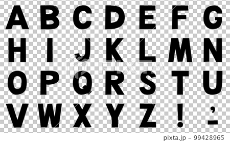 アルファベット大文字のゆるいフォントのセット 99428965