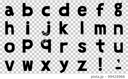 Set of alphabet lowercase loose font Set of alphabet lowercase loose font 99428966