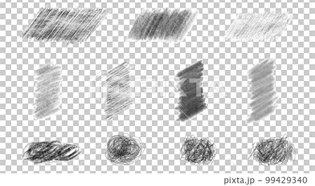 一組黑色鉛筆手繪紋理 一組黑色鉛筆手繪紋理 99429340