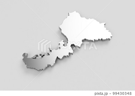立体的なバードビューの白地図 プレゼン資料などに利用 福井県 立体的なバードビューの白地図 プレゼン資料などに利用 福井県 99430348