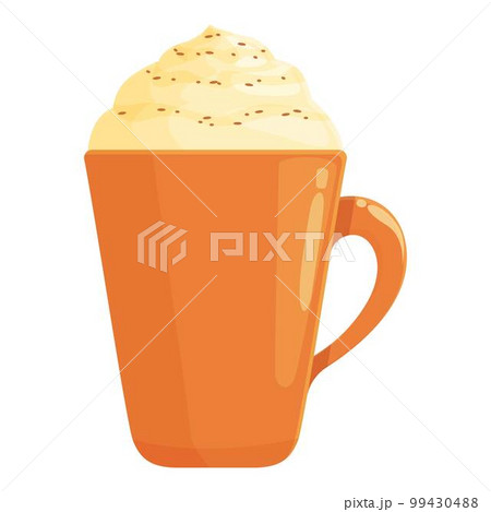Cream latte icon cartoon vector. Drink cup. Food dessert Cream latte icon cartoon vector. Drink cup. Food dessert 99430488