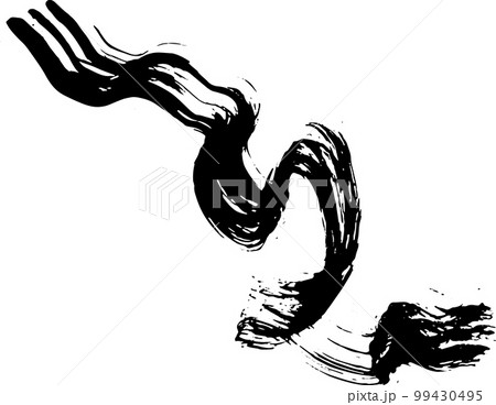 Dry Brush Grunge Wave Stroke Texture 99430495