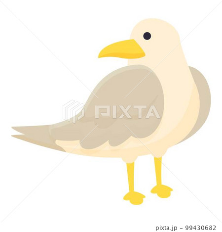 Beach bird icon cartoon vector. Sea fly. Ocean pet Beach bird icon cartoon vector. Sea fly. Ocean pet 99430682