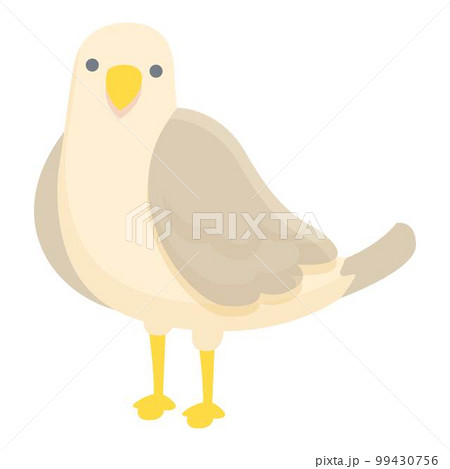 Schocked seagull icon cartoon vector. Marine sea. Fly bird 99430756