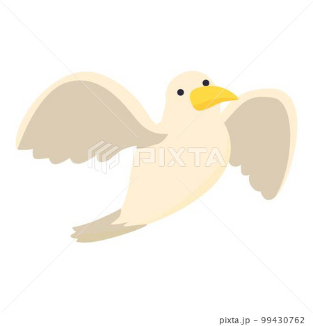 Flying seagull icon cartoon vector. Sea flight. Marine port Flying seagull icon cartoon vector. Sea flight. Marine port 99430762