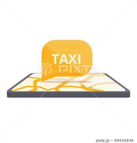 Taxi online order icon cartoon vector. Car call. Driver mobile Taxi online order icon cartoon vector. Car call. Driver mobile 99430846